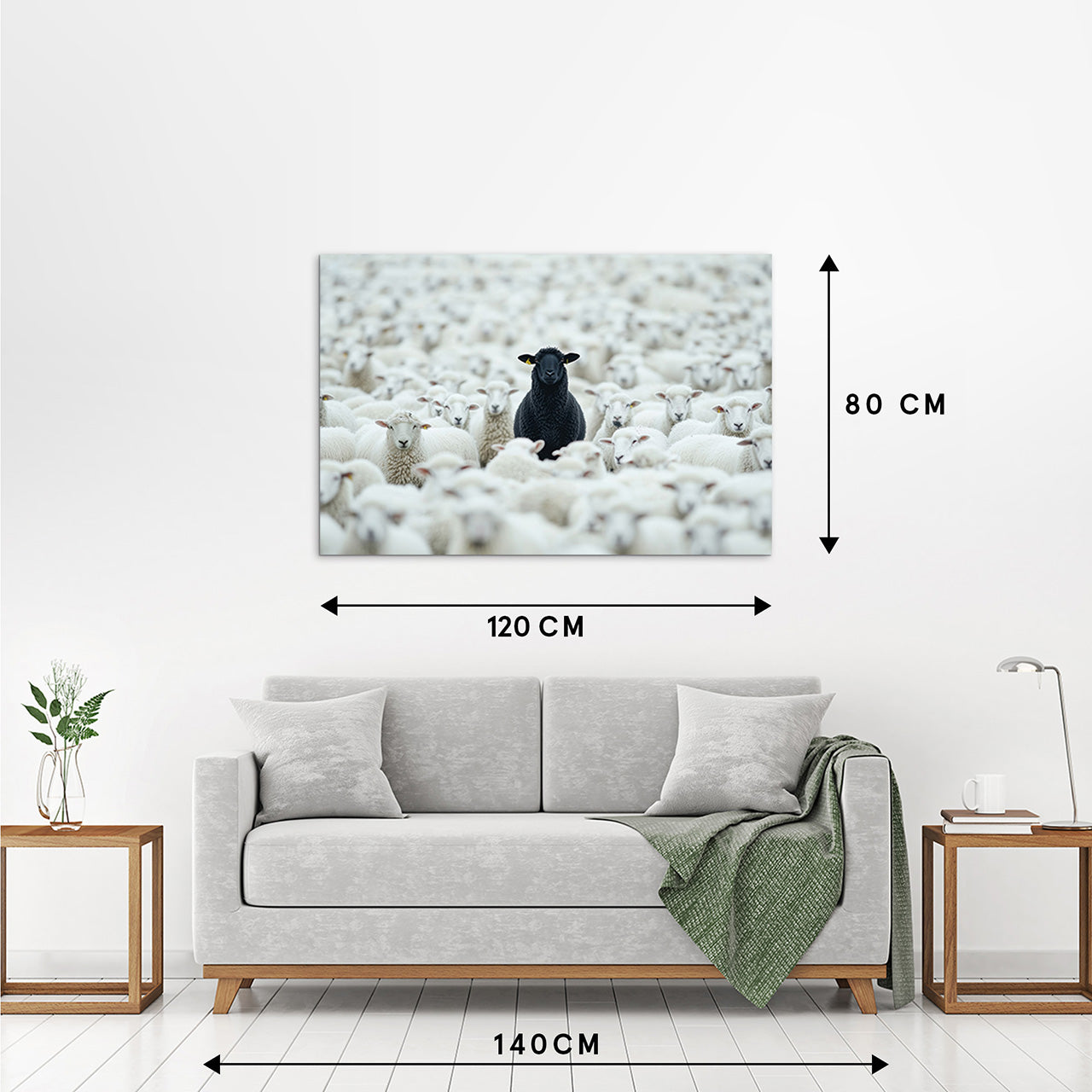 Canvas Print Black Sheep