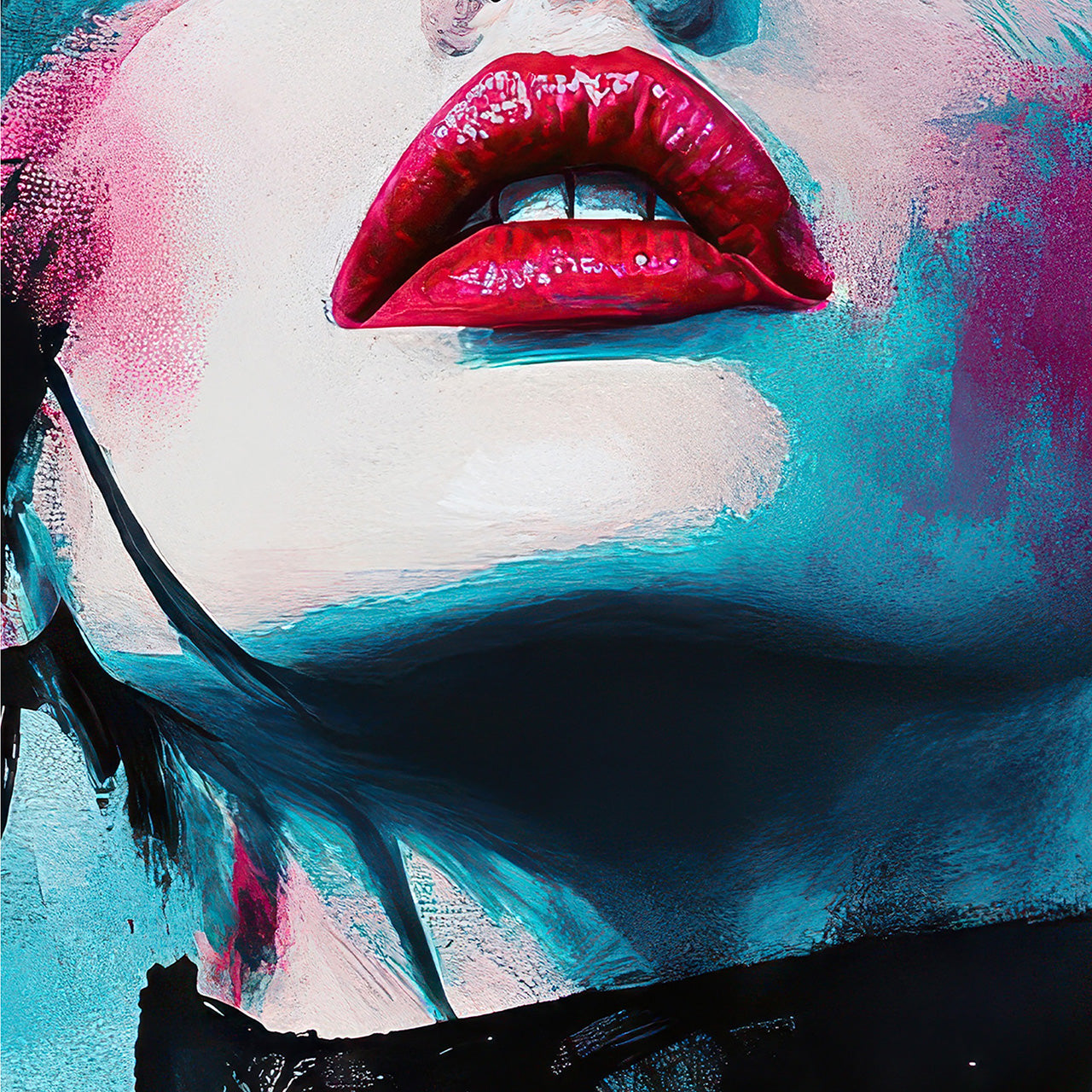 Canvas Print Pink Splashed Diva