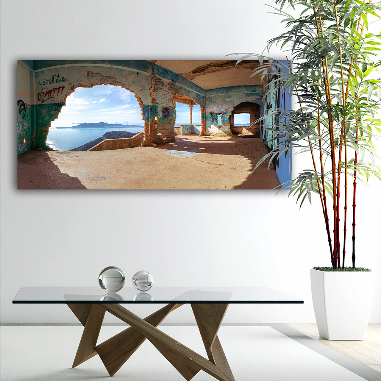 Toile imprimée Lieu abandonné au bord de la mer