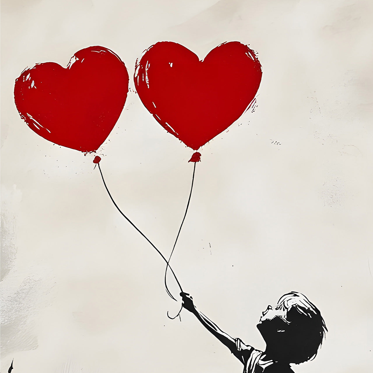 Canvas Print Love Balloons