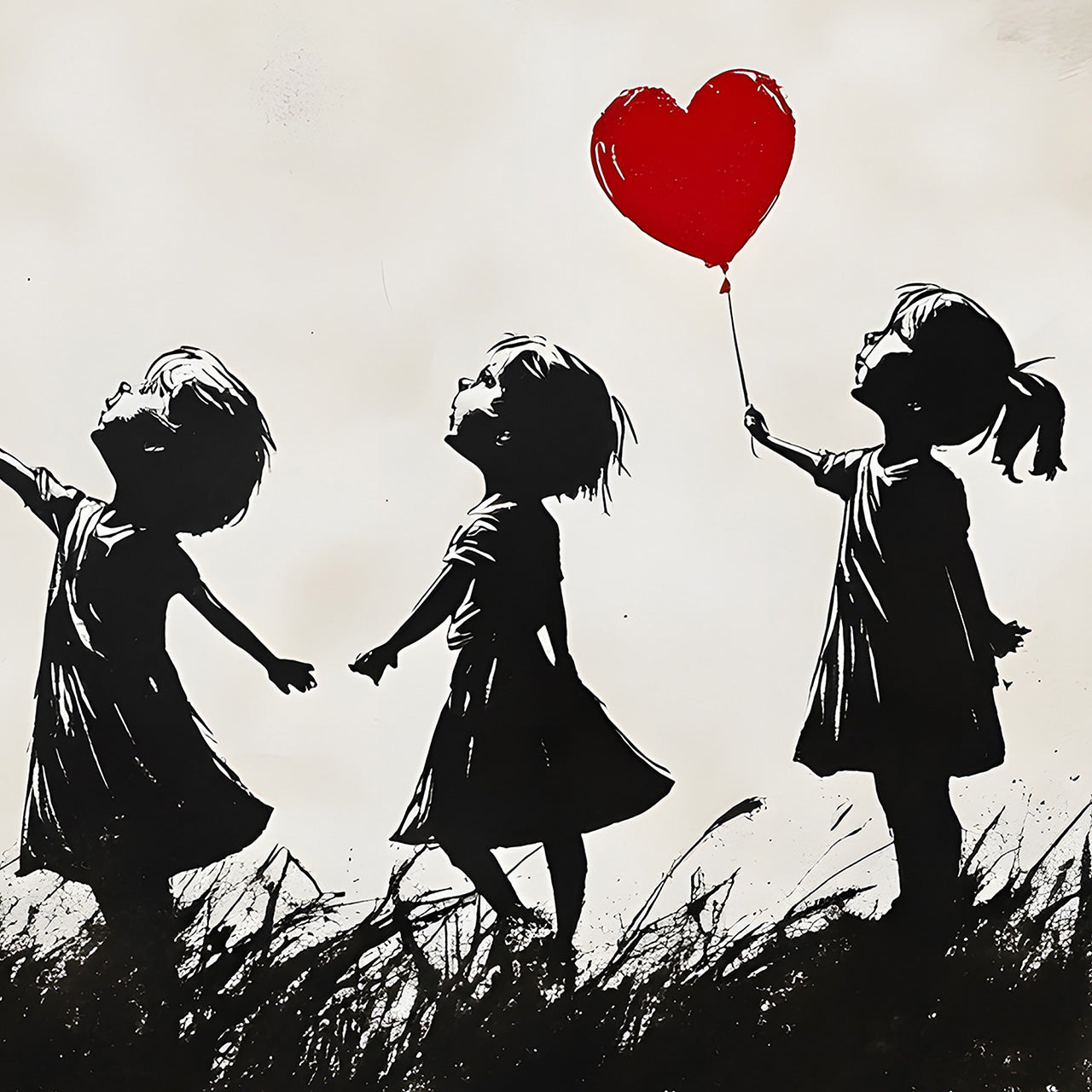 Canvas Print Love Balloons