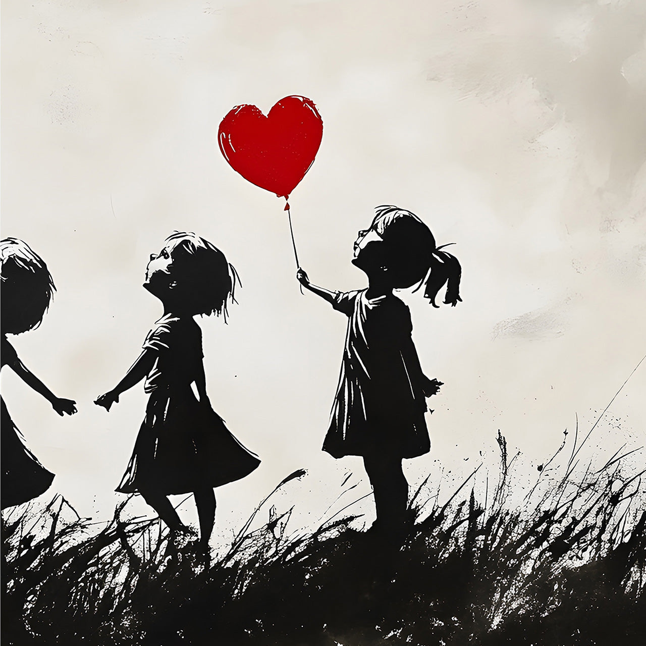 Canvas Print Love Balloons