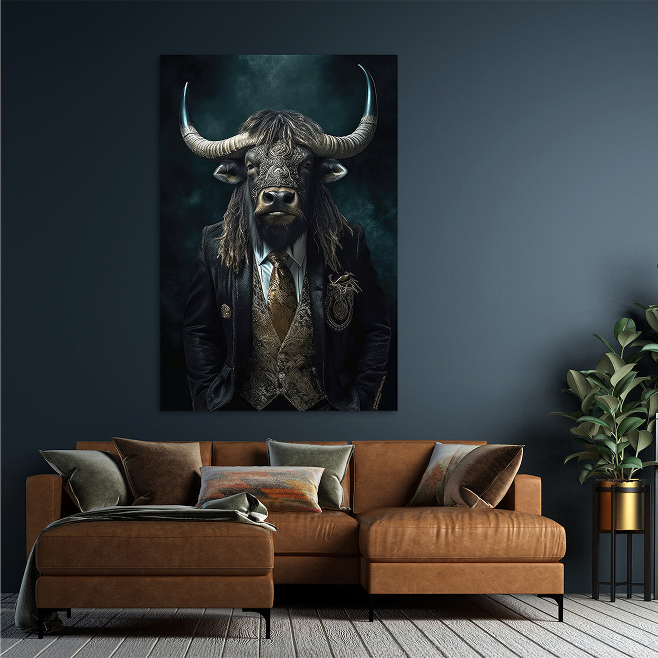 Canvas Print Stylish Mr. Bull
