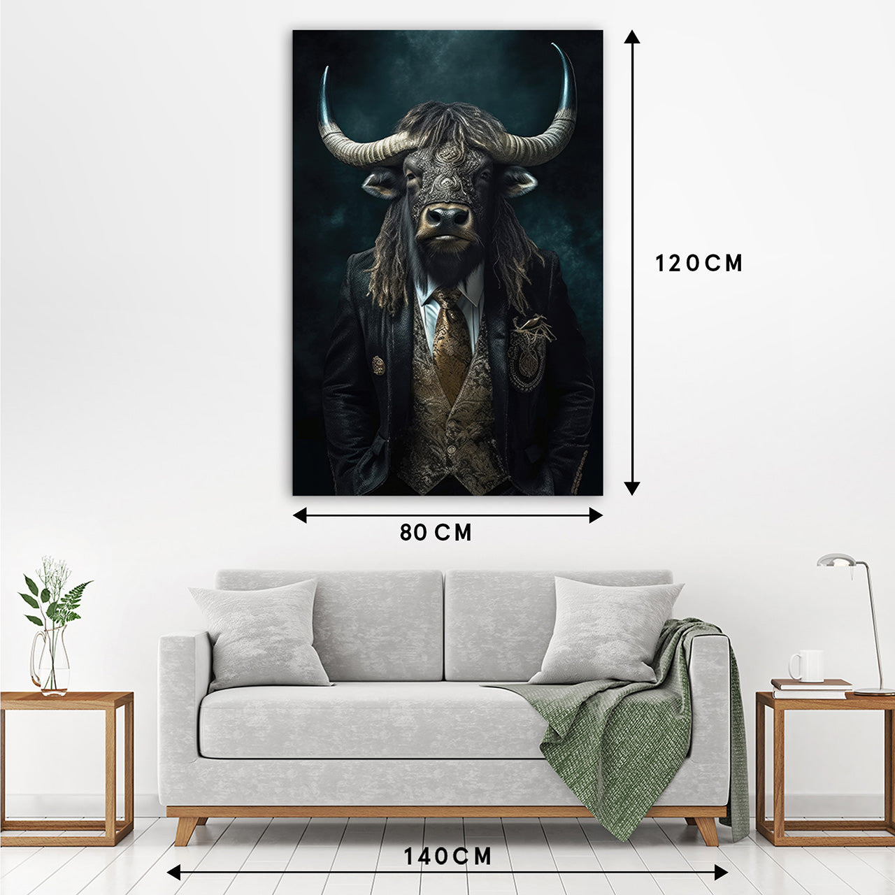 Canvas Print Stylish Mr. Bull