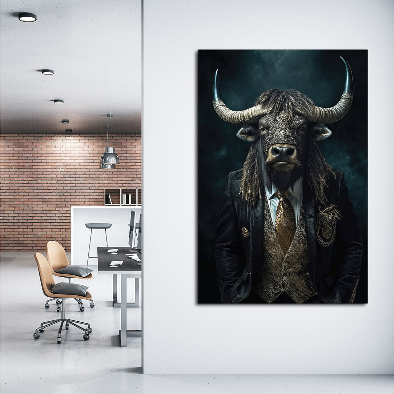 Canvas Print Stylish Mr. Bull