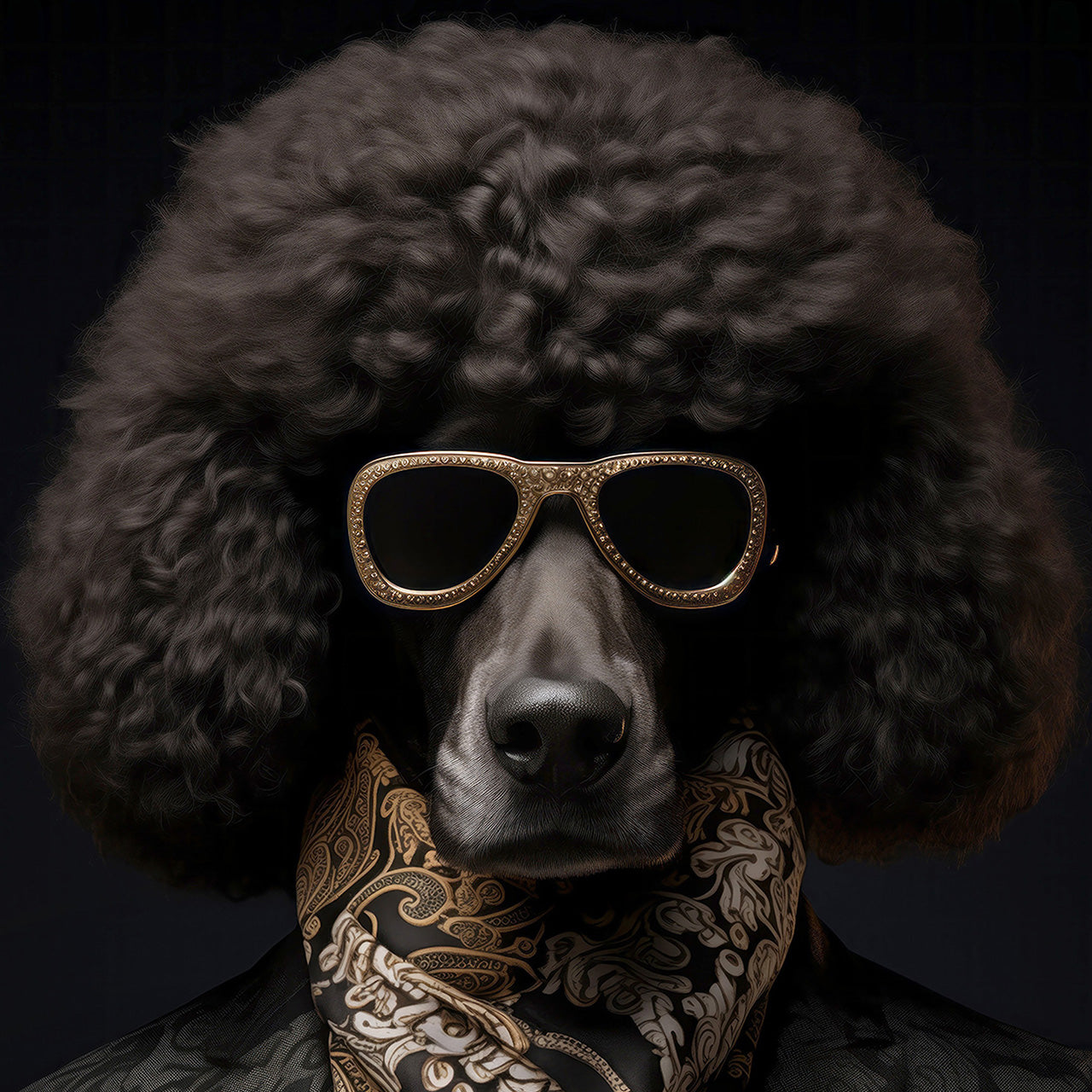 Canvas Print Stylish Pudel