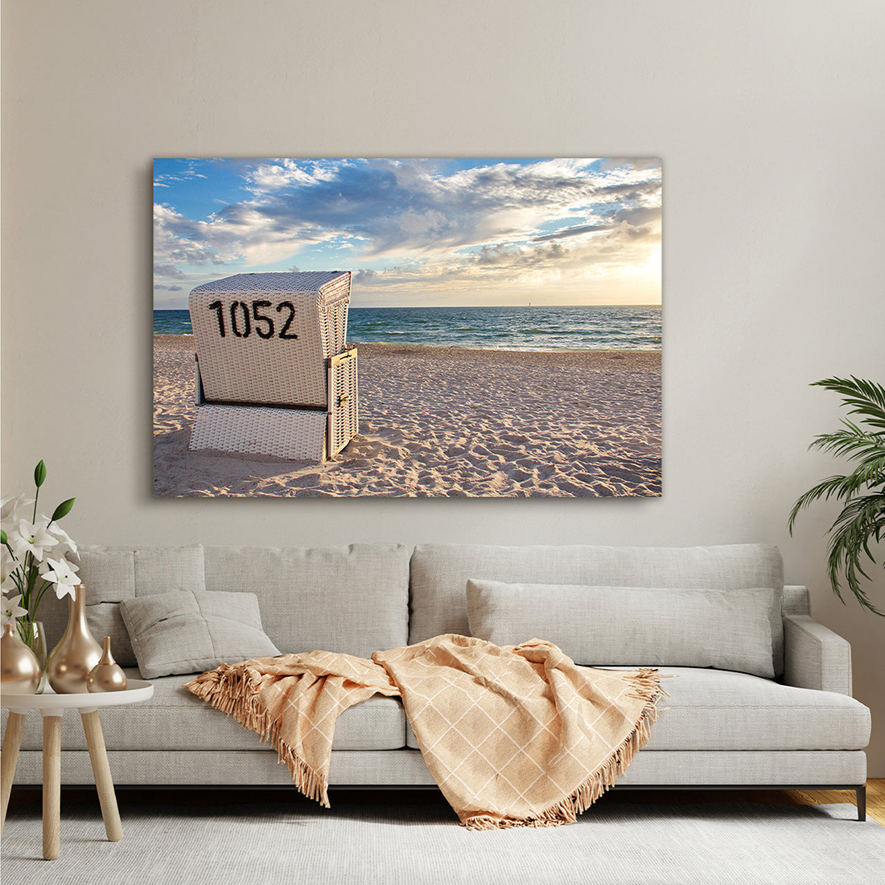 Canvas Print Strandkorb