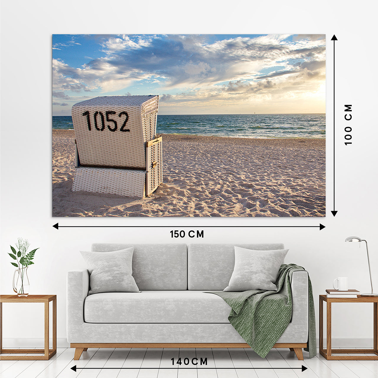 Canvas Print Strandkorb