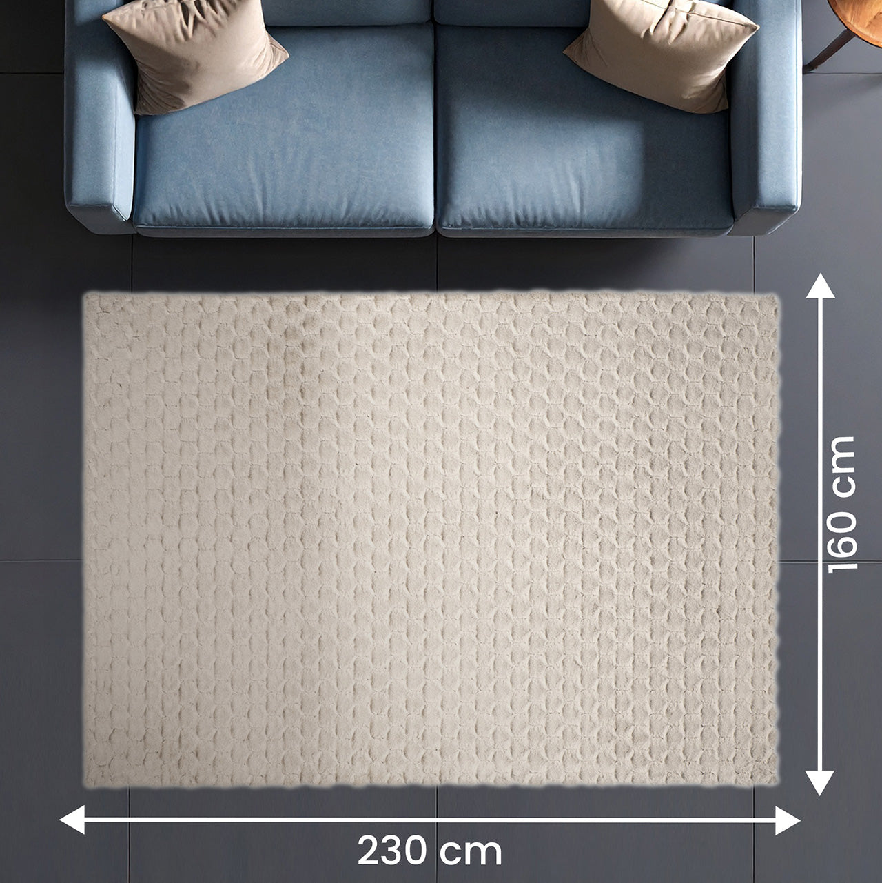 Tapis Fluffy Cube cappuccino