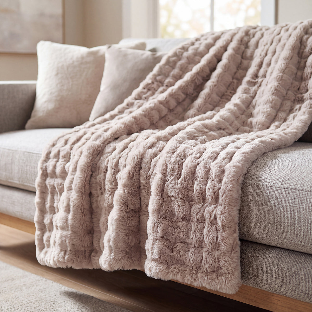 Decke Bubble taupe