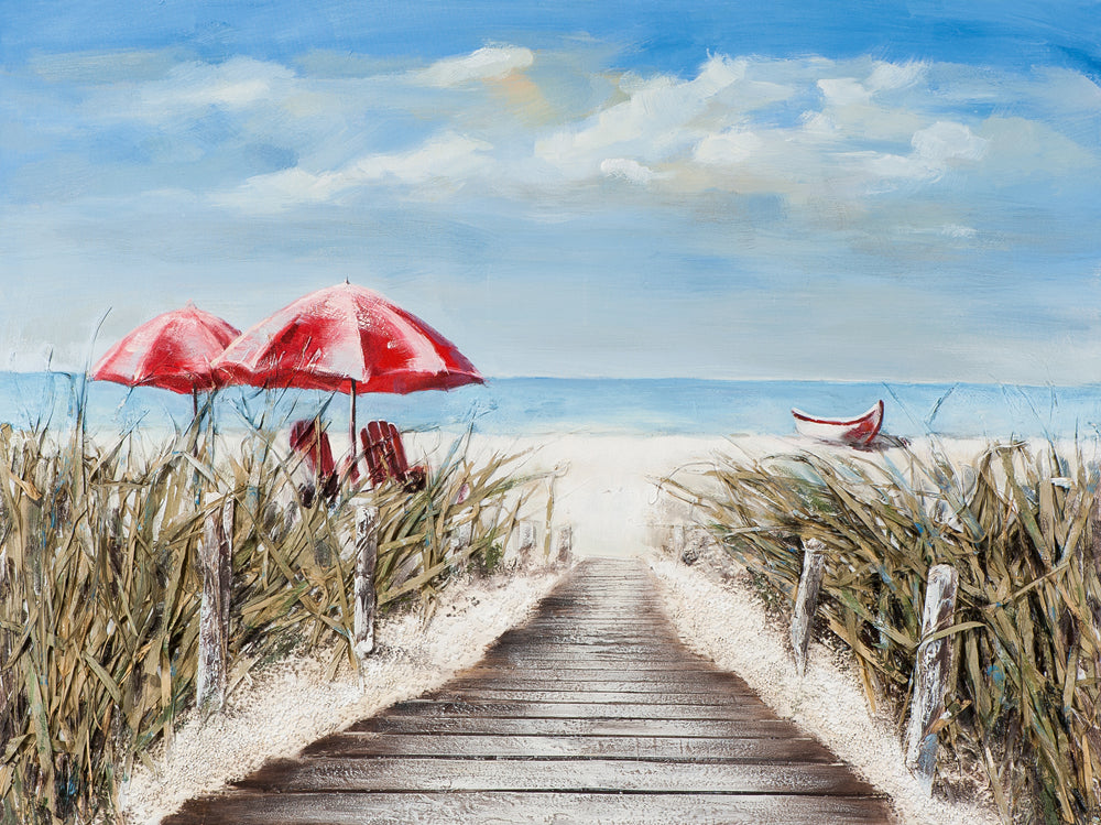 Painting Wooden Bridge to the Beach