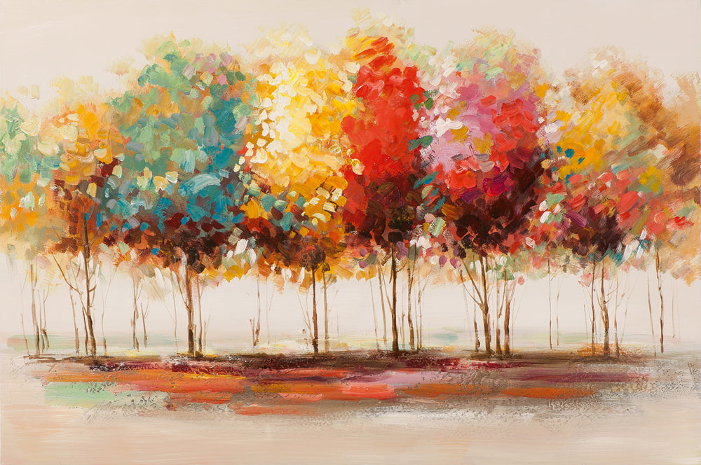 peinture Forêt colorée