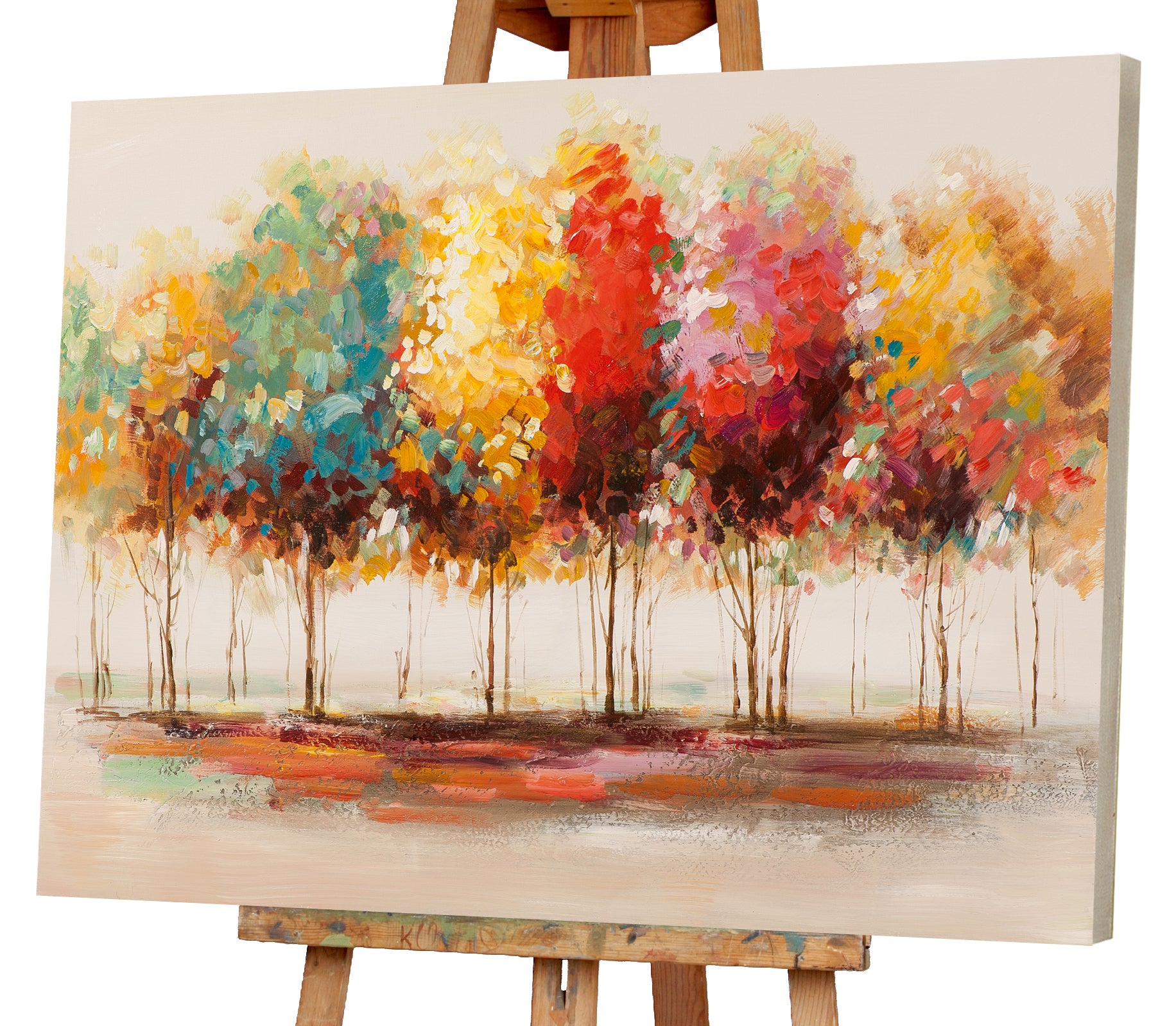 peinture Forêt colorée