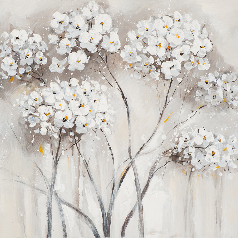 peinture d'Hortensias blancs