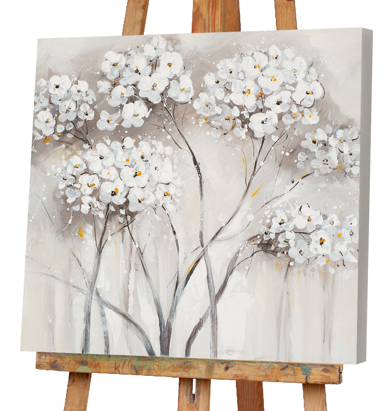 peinture d'Hortensias blancs