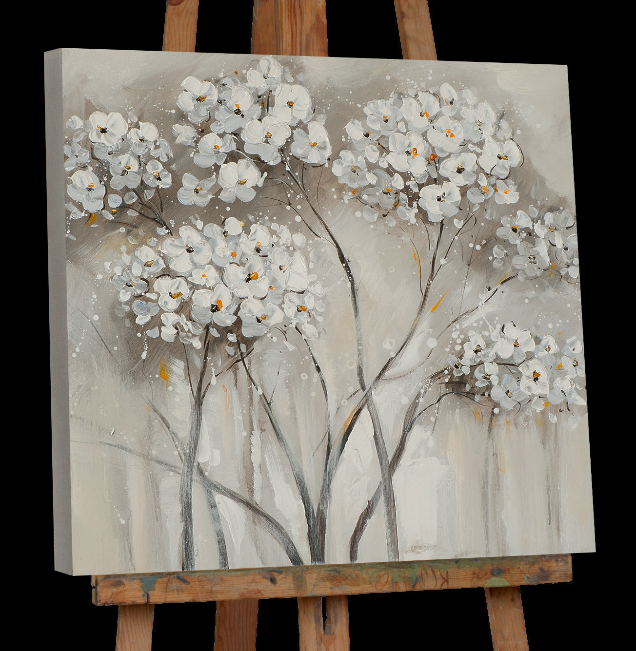 peinture d'Hortensias blancs