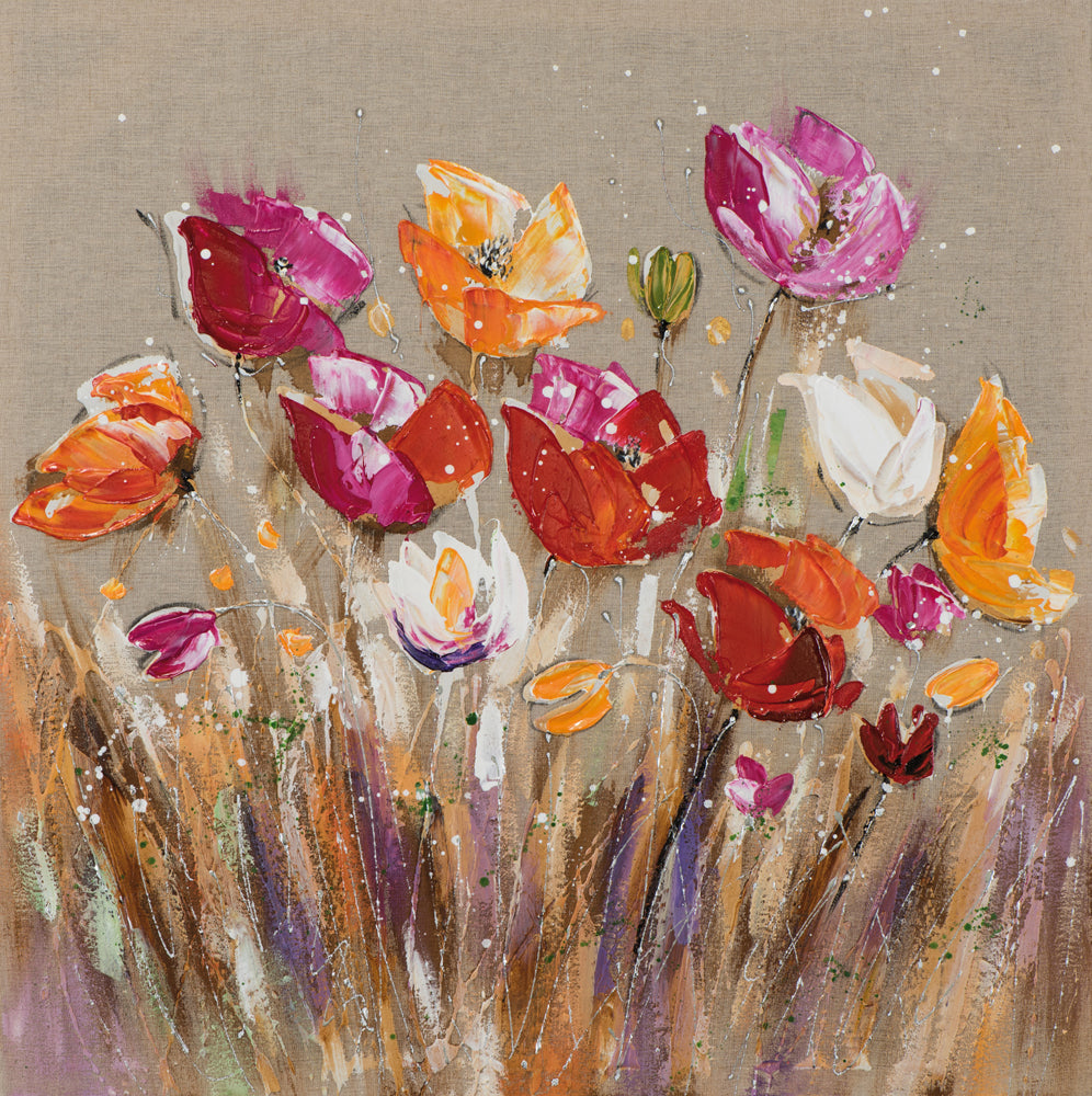 Gemälde Hübsche farbenfrohe Blumen