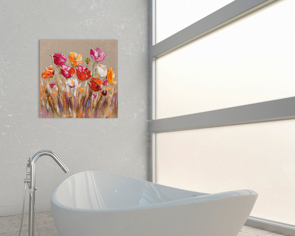 Gemälde Hübsche farbenfrohe Blumen