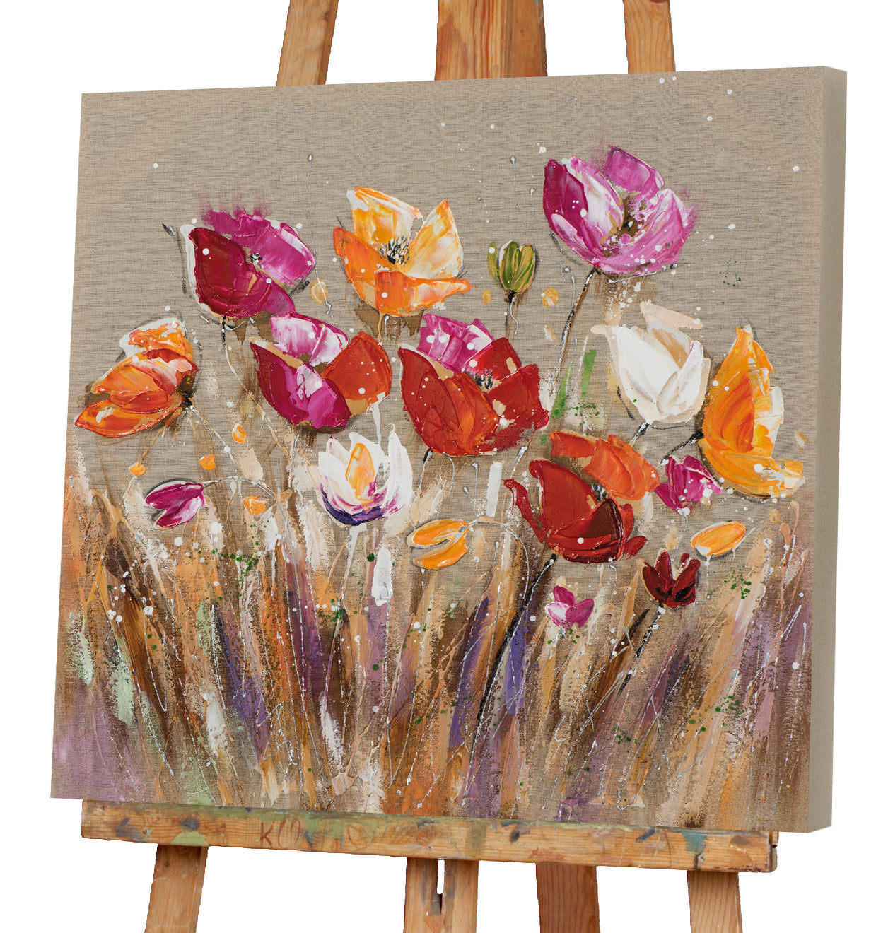 Painting Pretty Colorful Flowers
