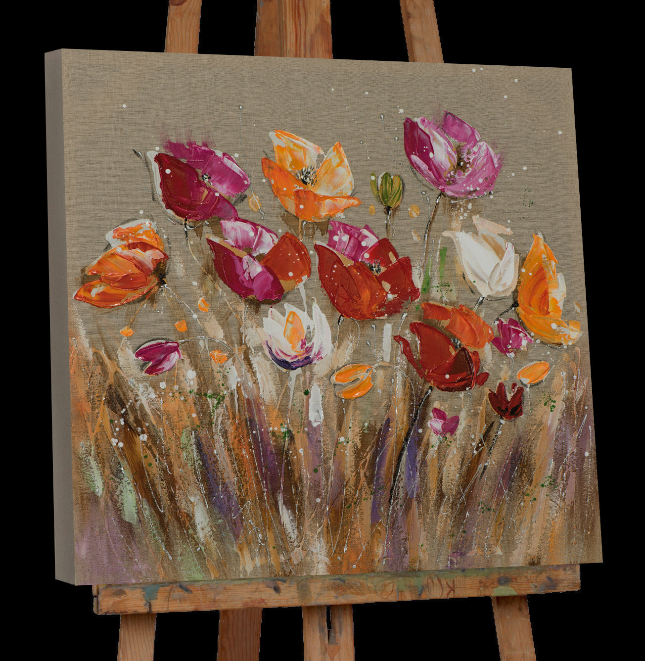 Painting Pretty Colorful Flowers