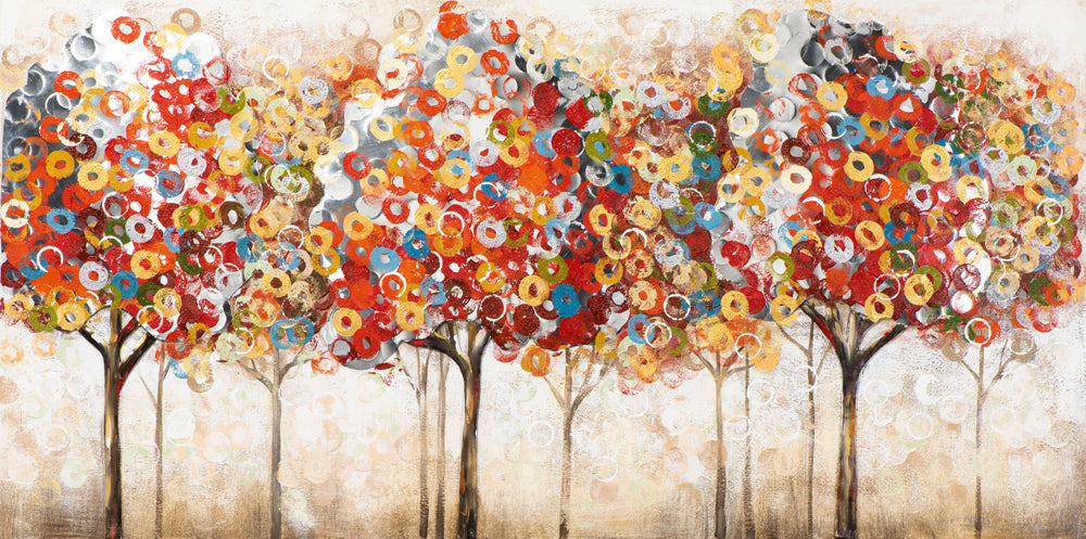 Painting Colorful Abstract Trees
