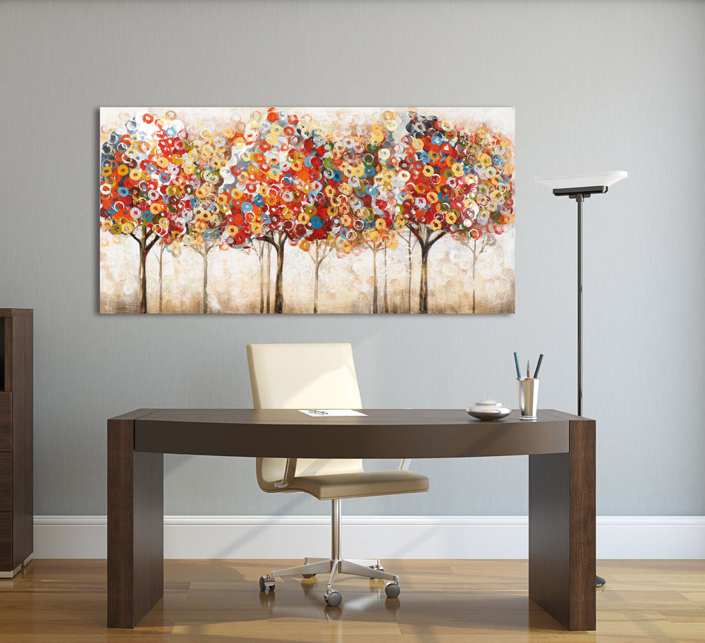Painting Colorful Abstract Trees