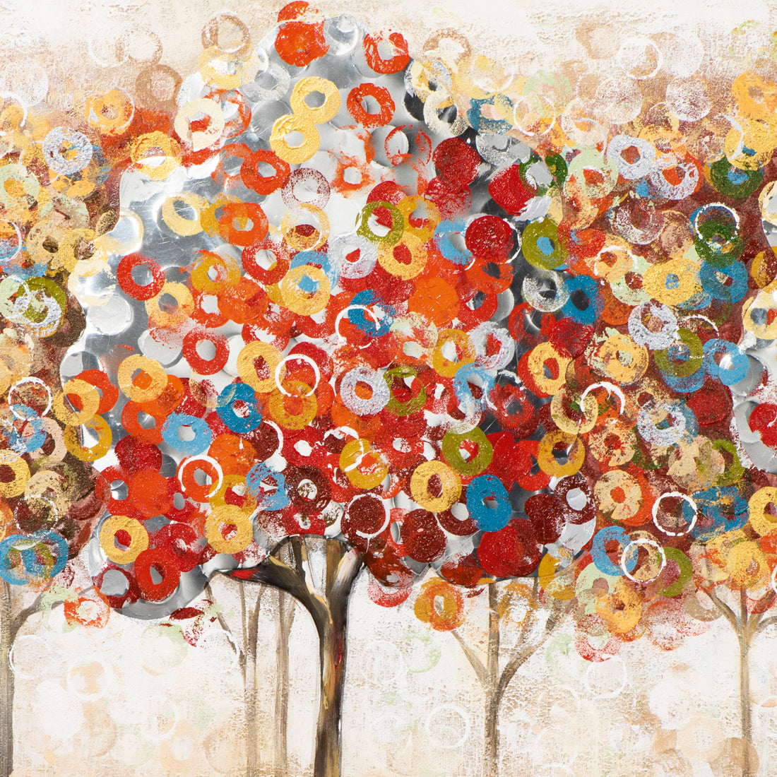 Painting Colorful Abstract Trees