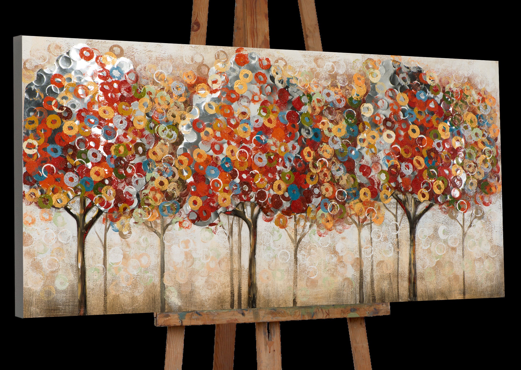 Painting Colorful Abstract Trees