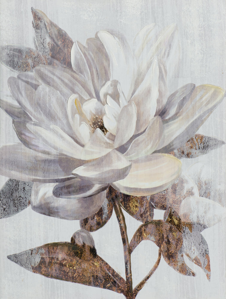 Peinture de fleur de lotus blanche