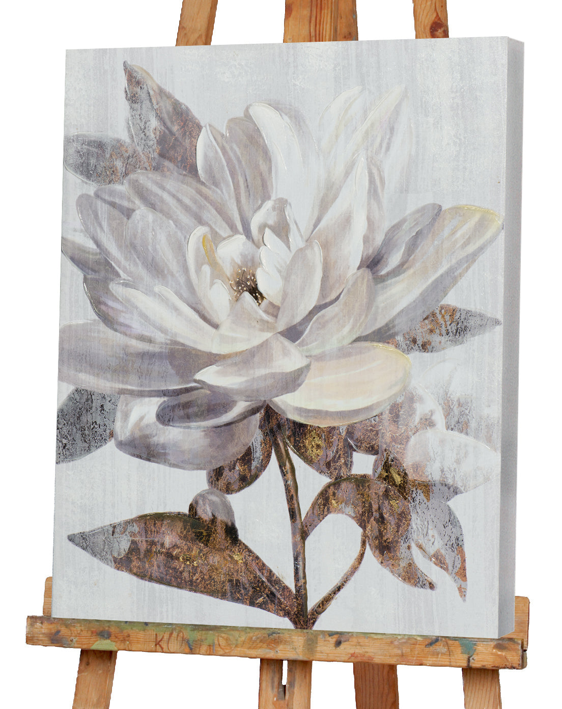 Peinture de fleur de lotus blanche