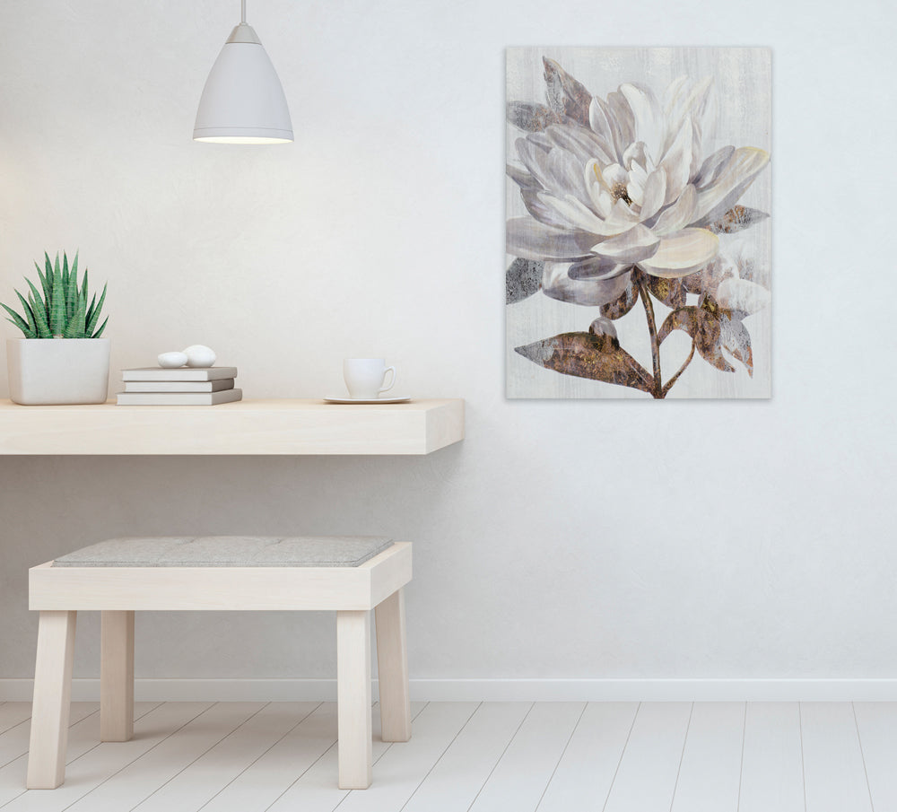 Peinture de fleur de lotus blanche