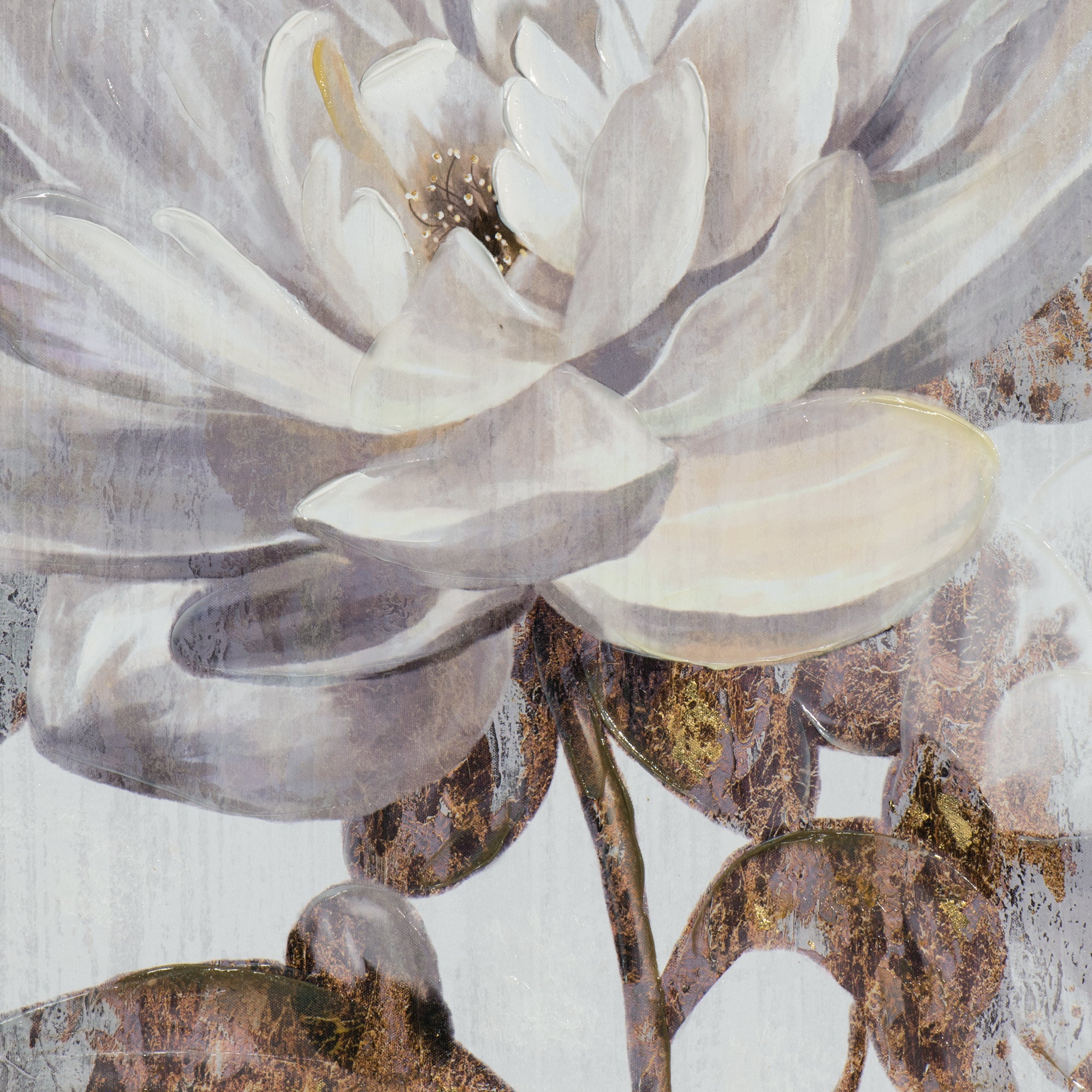 Peinture de fleur de lotus blanche