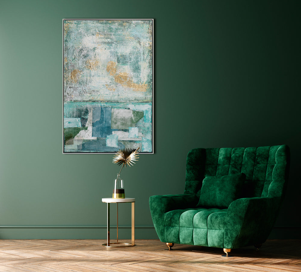Gemälde Harmonie in Blau-Türkis