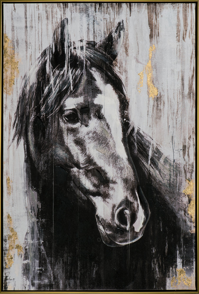painting Black Horse