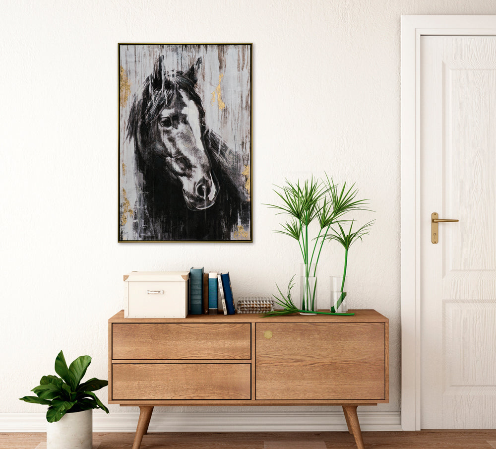 painting Black Horse