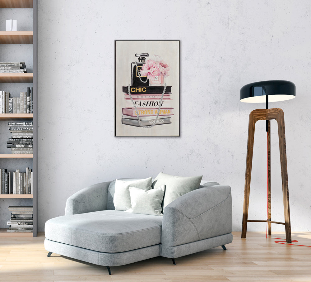Gemälde Fashionbücher mit Flacon