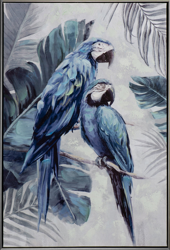 Gemälde Blaue Papageien