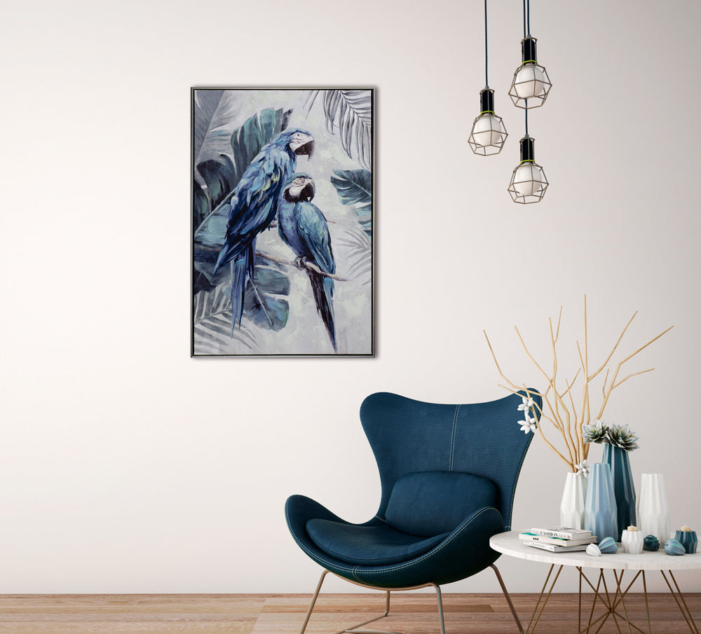 Gemälde Blaue Papageien