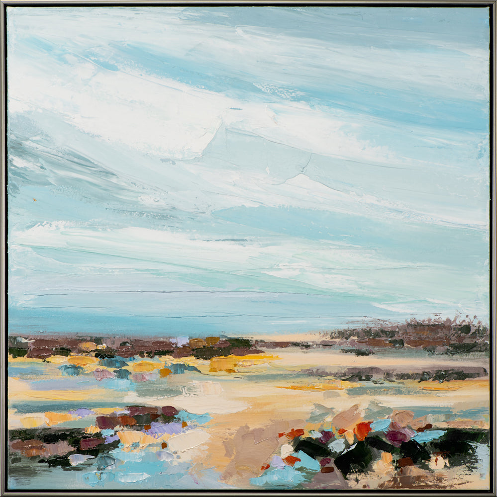 Painting Landscape with Blue Sky
