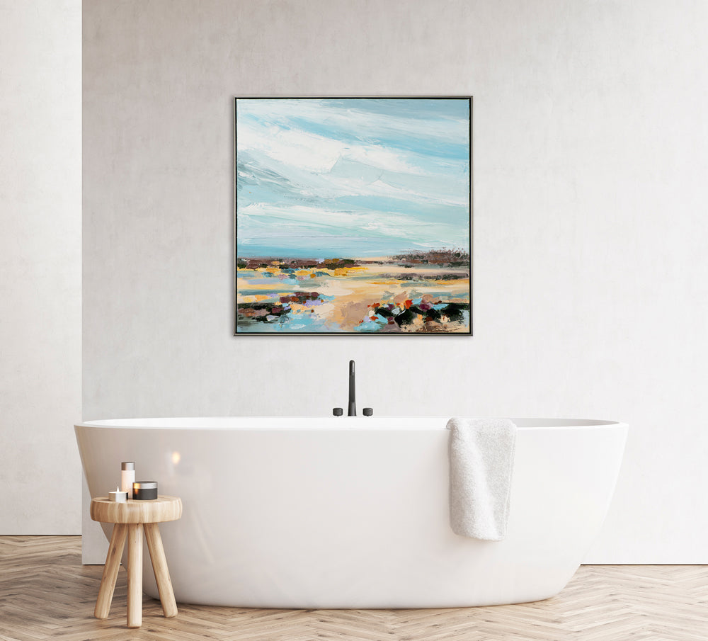 Painting Landscape with Blue Sky