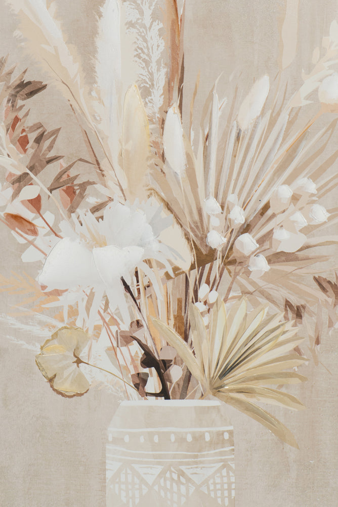 Gemälde Trockenblumen in Vase