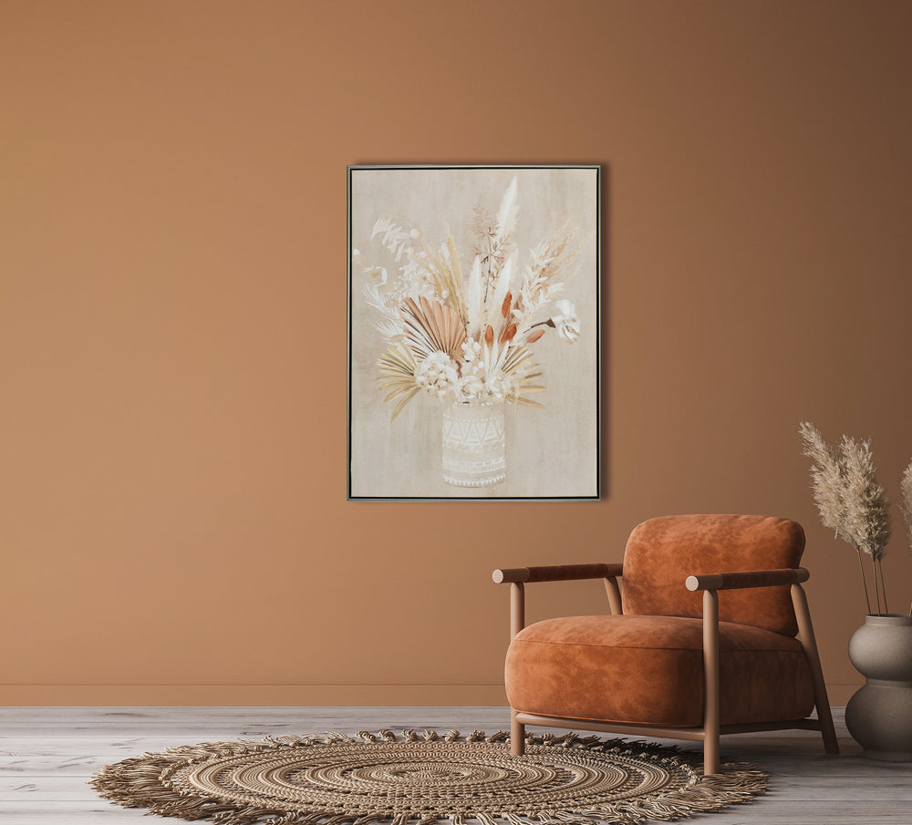 Gemälde Trockenblumen in Vase