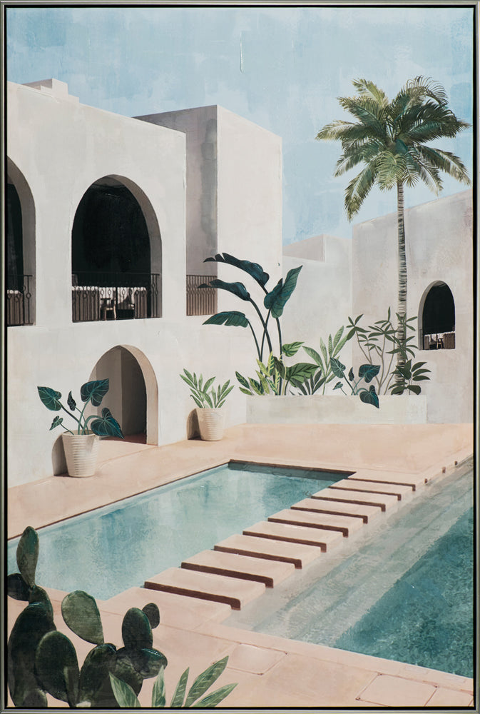 Painting Southern Villa with Pool