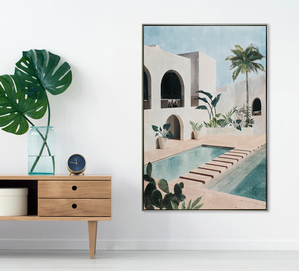 Painting Southern Villa with Pool