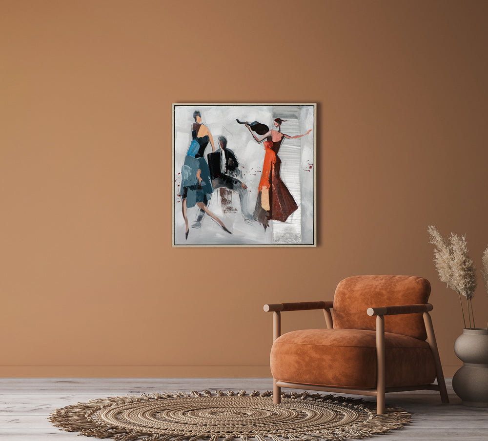 Painting Dance with Violin and Accordion
