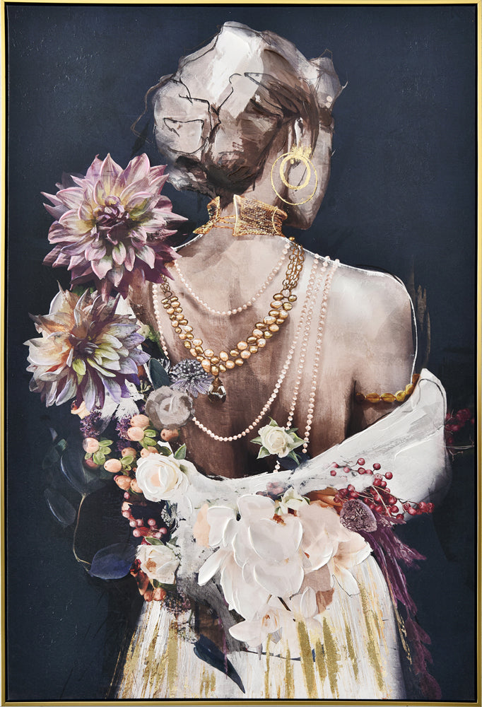 Painting Beautiful Back with Pearl Necklaces