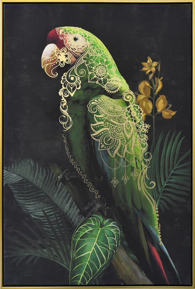 Gemälde Grüner  Ornament-Ara