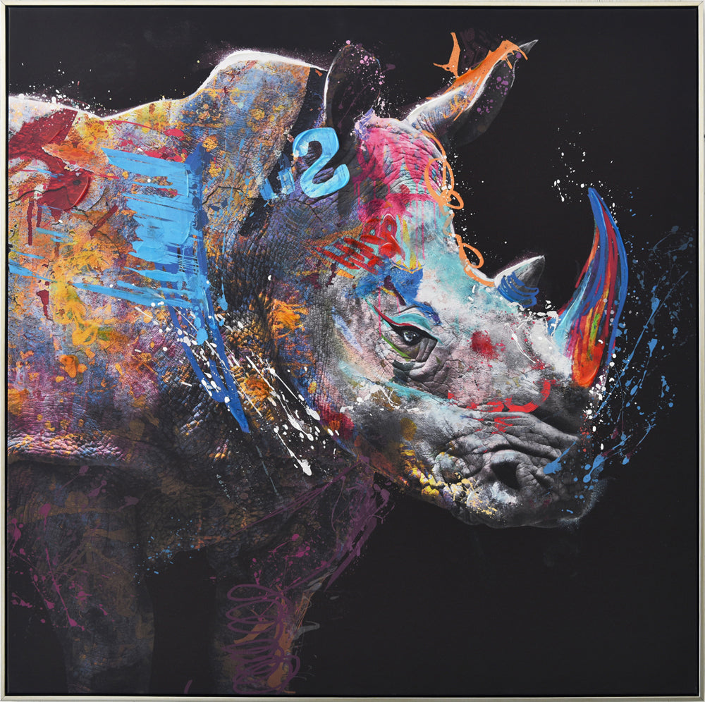 Gemälde Comic Art "Rhino"
