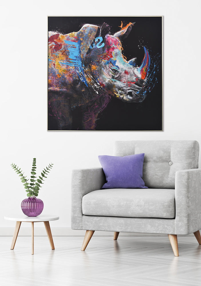 Gemälde Comic Art "Rhino"