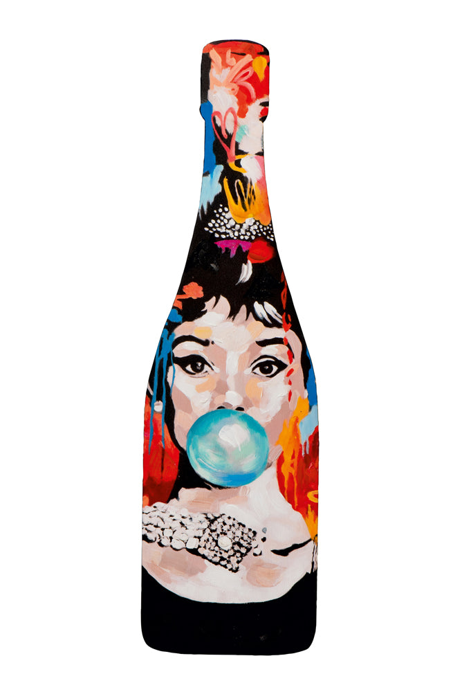 Gemälde Blue Bubble Bottle
